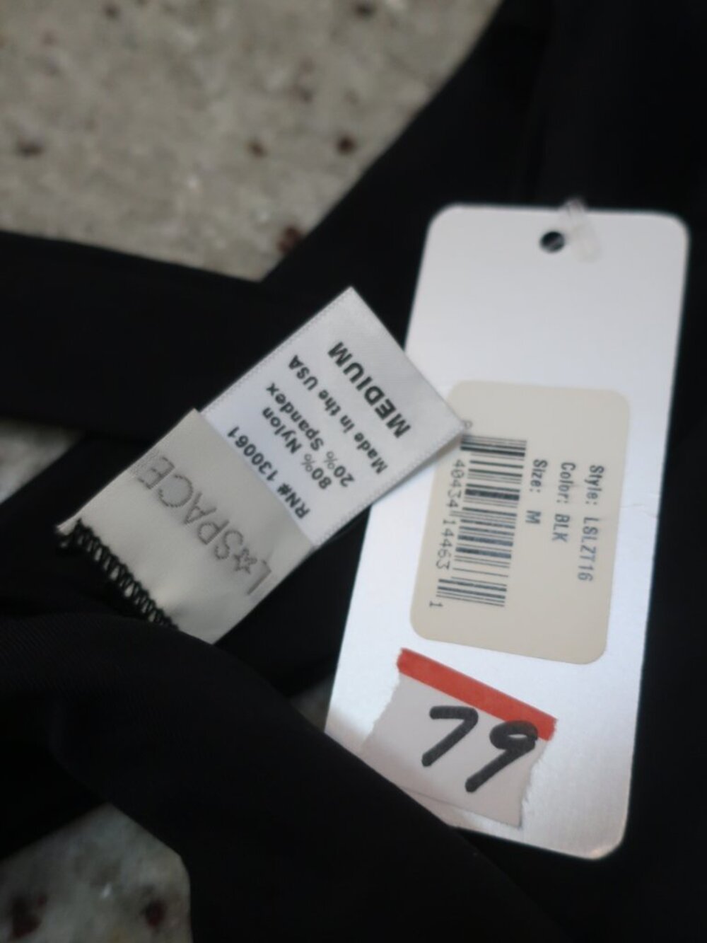 NWT Womens L*Space x Monica Wise Black (Item-79) Lizzie Halter Swim Bikini Top M - Picture 6 of 7